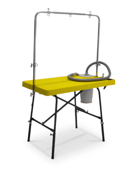 MESA ESTAÇÃO DE TRABALHO PET JOB AMARELA COM SOPRADOR - ATACAMA